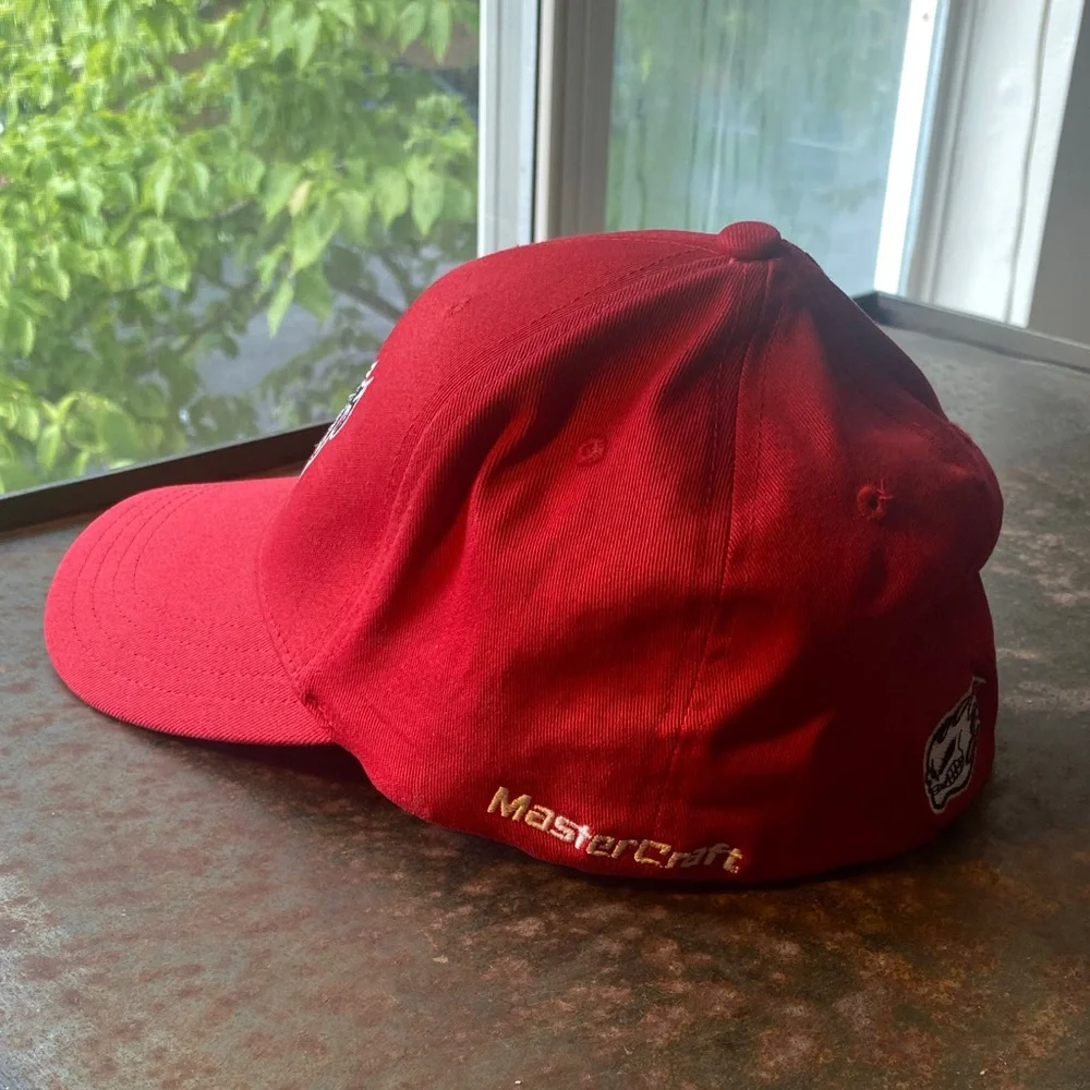 No Fear Mastercraft Red FlexFit Ball Cap with Bold Embroidery Logo. Size L/XL - Picture 6 of 10